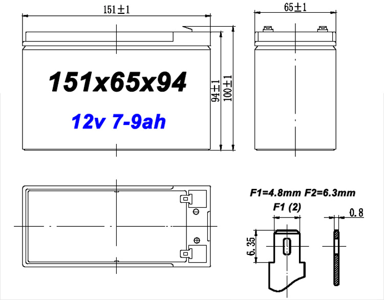 12v 7ah габарит 12v 7ah габарит