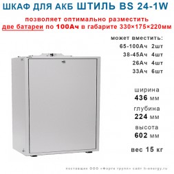 Батарейный шкаф BS-24-1W