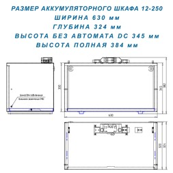 Батарейный шкаф BS-12-2W