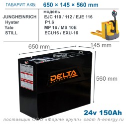 DELTA TLAB 24V-150Ah (2PzB150)