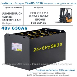 24×6 PzS 630 аккумулятор 48v 630Ah