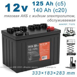 DELTA EV 12-125 (12v : 125/140Ah)
