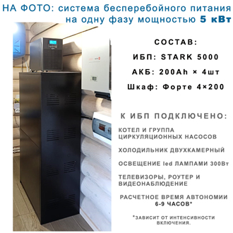 Фото установленного ИБП на 5Квт в доме Фото установленного ИБП на 5кВт в доме