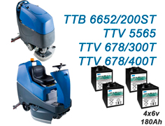Аккумулятор для Numatic Twintec TTB 6652/200ST, TTV 5565, TTV 678/300T, TTV 678/400T