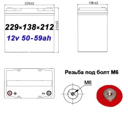 GPL 12-55S (12v 55Ah)