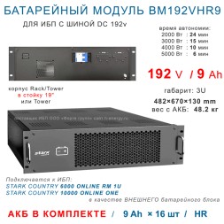 BM192VHR9 батарейный модуль 192v 9Ah
